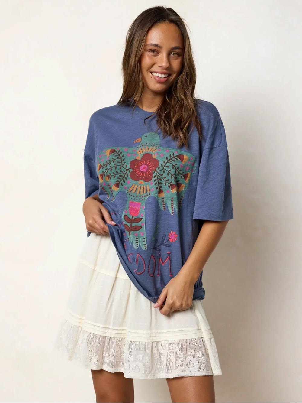 Natural life Convertible Garden Slip Skirt in ivory